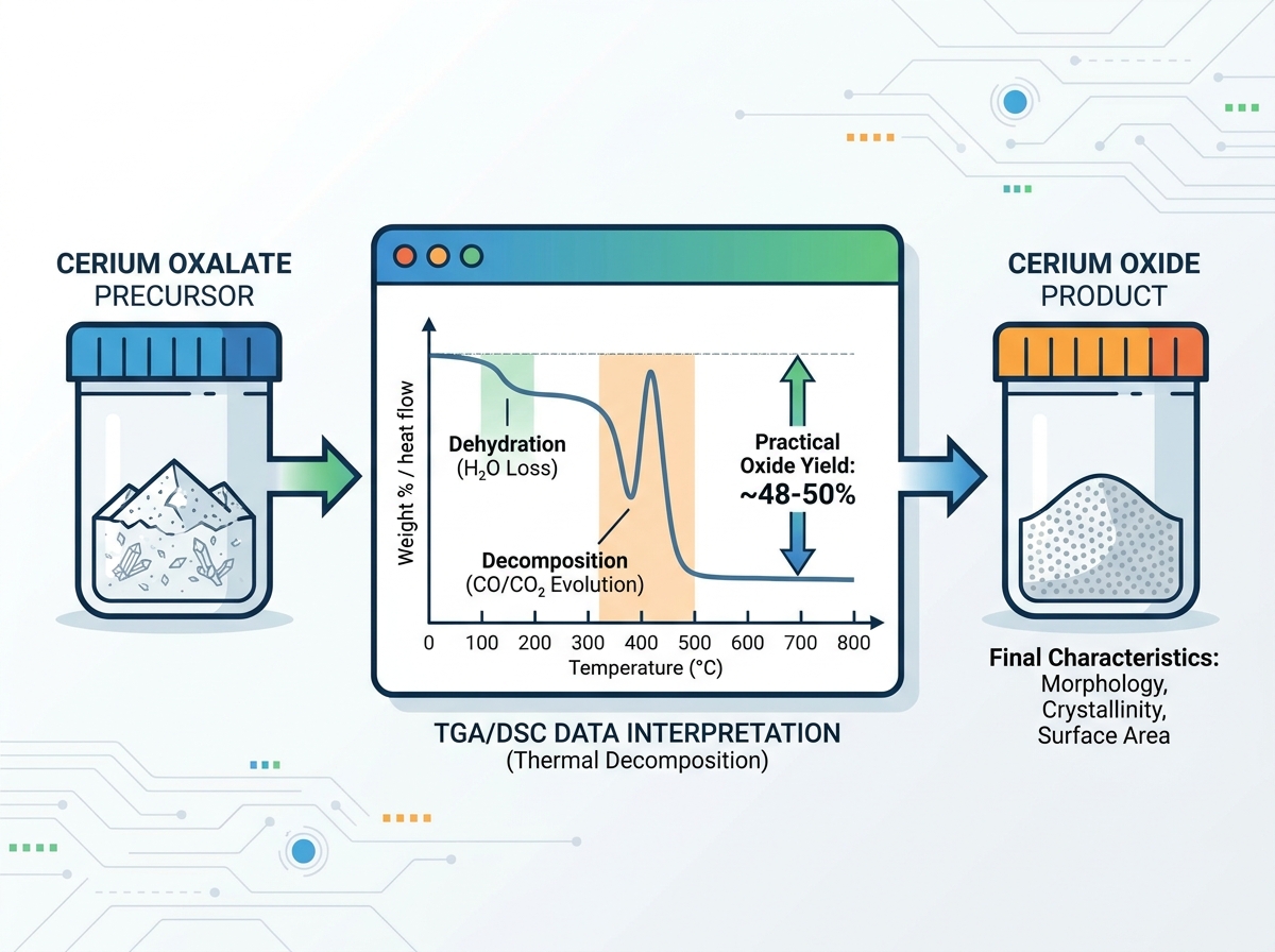 Calcina&ccedil;&atilde;o de Oxalato de C&eacute;rio e Interpreta&ccedil;&atilde;o de Dados TGA